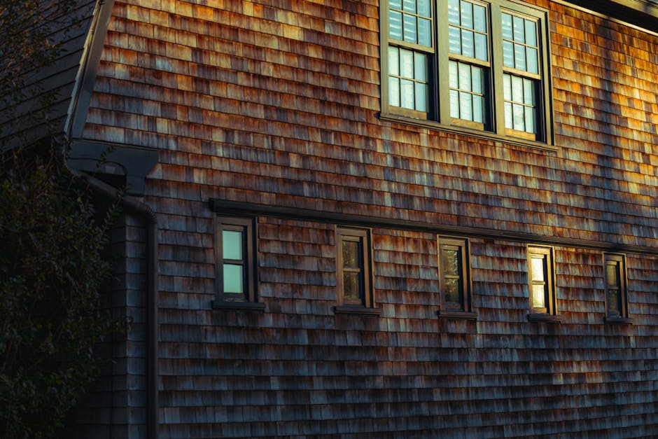 Close up of modern house siding installation
